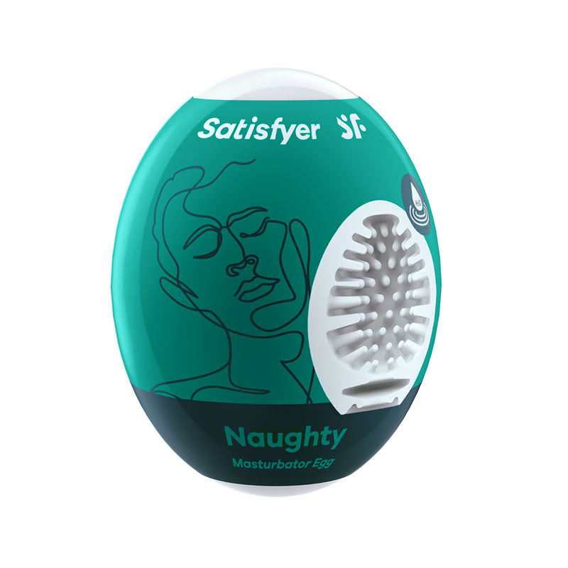 Satisfyer Masturbator Egg - Naughty - White Stroker Sleeve Satisfyer